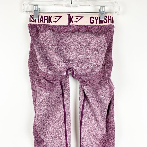 Gymshark Flex Leggings Dark Ruby Marl Blush Size Small - Picture 8 of 9